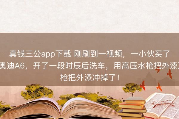 真钱三公app下载 刚刷到一视频,一小伙买了辆二手奥迪A6,开了一段时辰后洗车,用高压水枪把外漆冲掉了!
