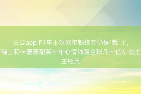 三公app F1车王汉密尔顿终究仍是‘栽’了，超等碗上和卡戴珊甜笑十年心情线路全球几十亿东谈主咫尺