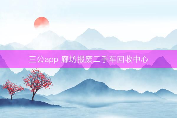 三公app 廊坊报废二手车回收中心