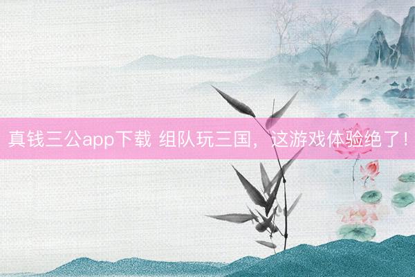 真钱三公app下载 组队玩三国,这游戏体验绝了!