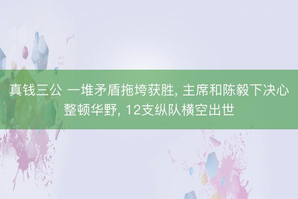 真钱三公 一堆矛盾拖垮获胜， 主席和陈毅下决心整顿华野， 12支纵队横空出世