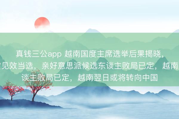 真钱三公app 越南国度主席选举后果揭晓，亲中派代表武文赏见效当选，亲好意思派候选东谈主败局已定，越南翌日或将转向中国