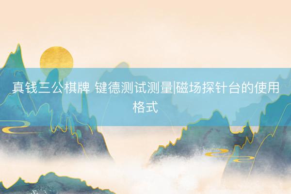 真钱三公棋牌 键德测试测量|磁场探针台的使用格式