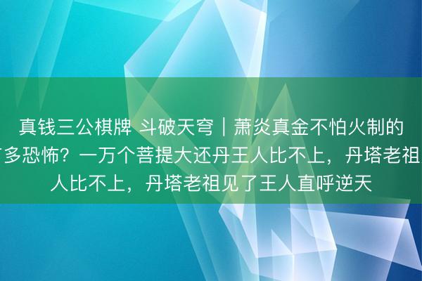 真钱三公棋牌 斗破天穹｜萧炎真金不怕火制的第二枚九品丹药有多恐怖？一万个菩提大还丹王人比不上，丹塔老祖见了王人直呼逆天