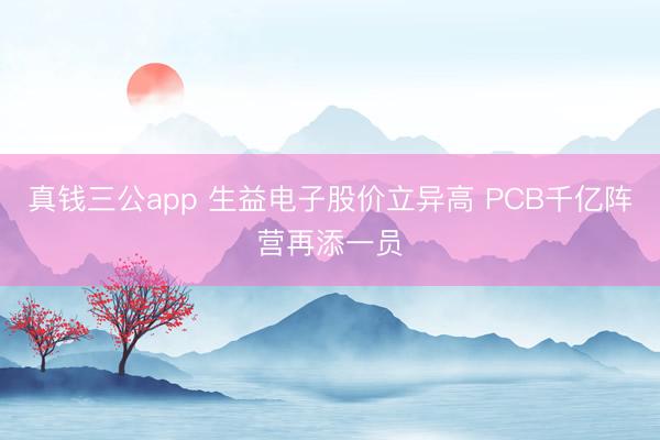 真钱三公app 生益电子股价立异高 PCB千亿阵营再添一员